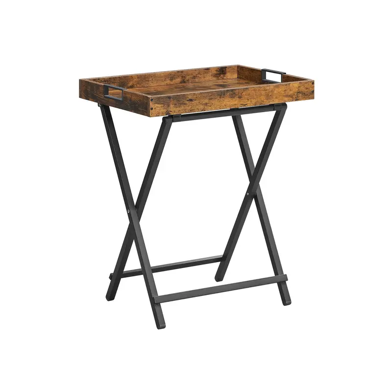 Side Table Featuring A Detachable Wooden Serving Tray 1