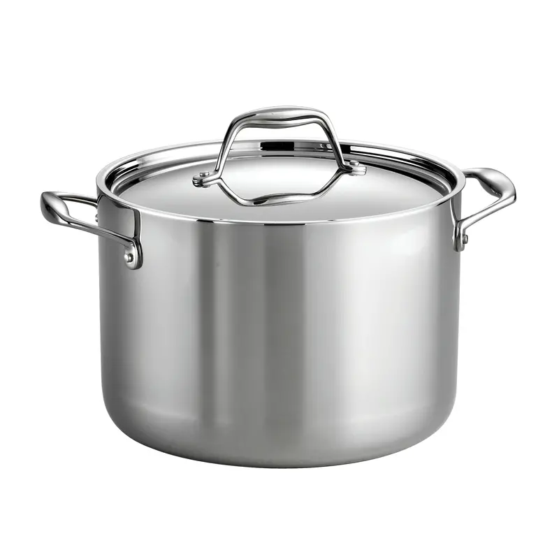 Signature 8-Quart Tri-Ply Stainless Steel Stock Pot With Lid 1