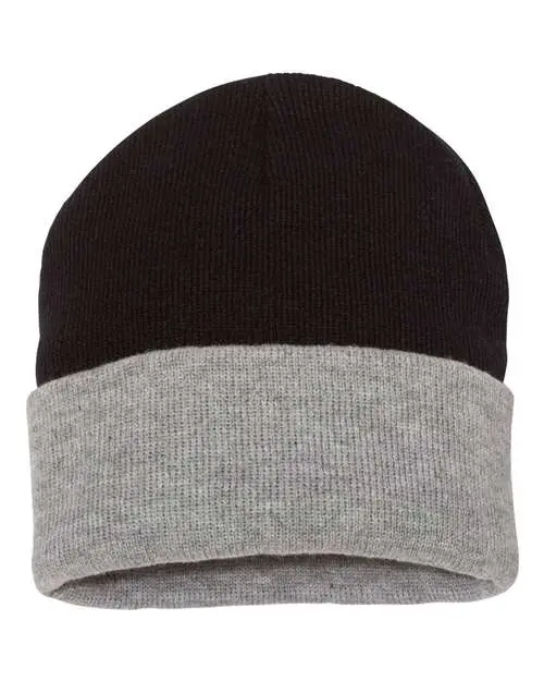 Sportsman 12-Inch Color-Blocked Cuffed Beanie (Sp12T) 1