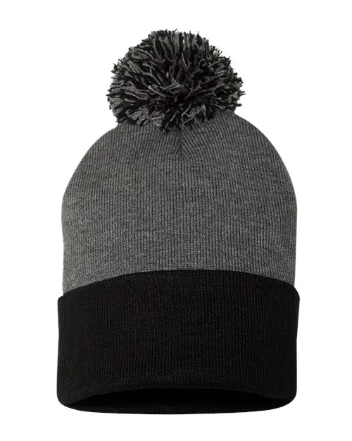 Sportsman Pom-Pom Cuffed Beanie – 12 Inch 1
