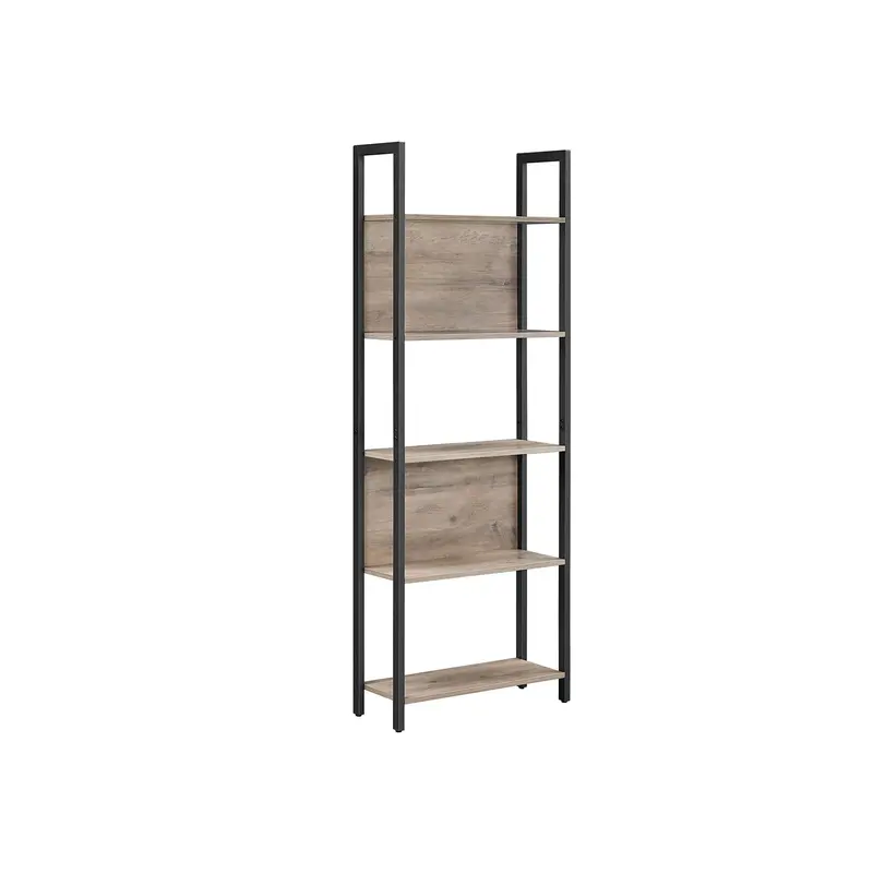 Sturdy Steel-Framed 5-Tier Bookshelf 1