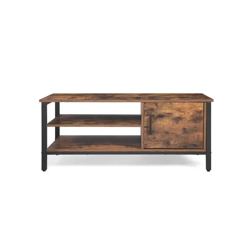 Stylish Tv Stand With Concealed Cabinet And Media Storage 1
