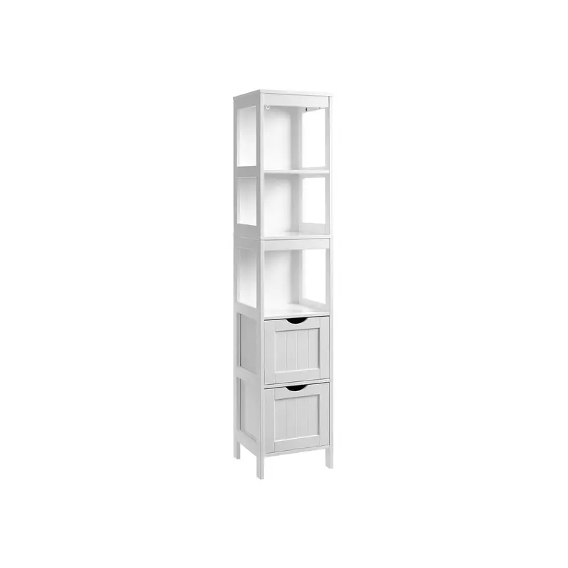 Tall Bathroom Linen Tower Cabinet For Towels & Toiletries 1