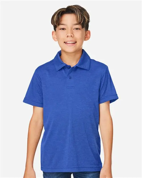 Team 365 Tt51Hy Youth Sonic Heather Performance Polo 1