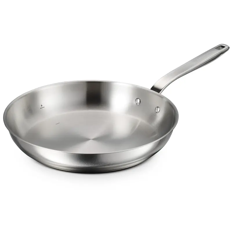Tempo Tri-Ply Base Stainless Steel Fry Pan – Heavy-Duty & Warping-Resistant 2