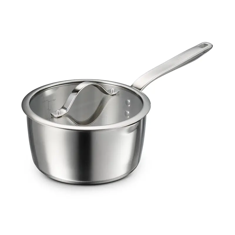 Tempo Tri-Ply Base Stainless Steel Saucepan With Glass Lid 2