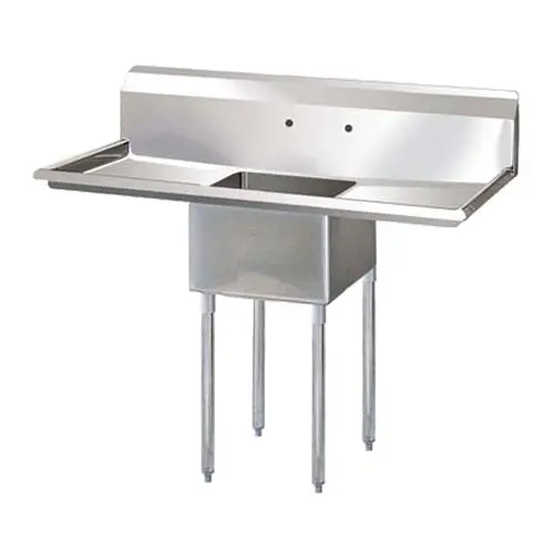 Thorinox Tss-1818-Rl18 Single-Compartment Corner Sink – 18" X 18" X 11", Dual Drainboards (Left & Right) 1