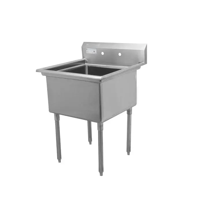Thorinox Tss-2424-C Single-Compartment Corner Sink – 24" X 24", Center Drain Only 1