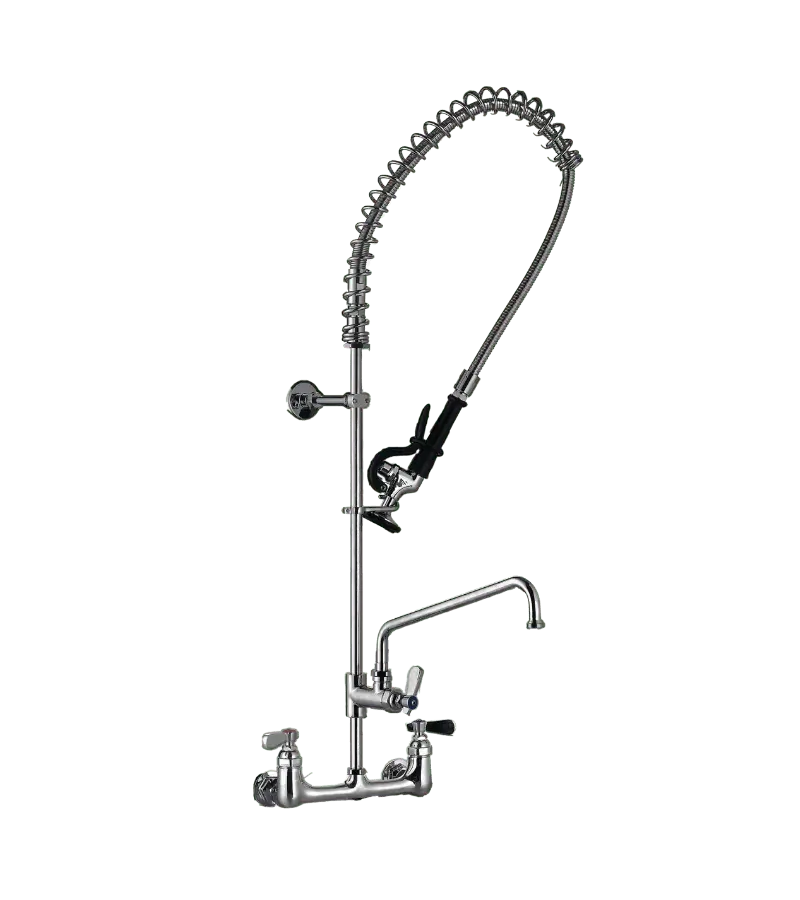 Thorinox Wm-200-S8 Center-Mount Pre-Rinse Assembly — 8" Oc With Nozzle, Hose & Add-On Faucet 1