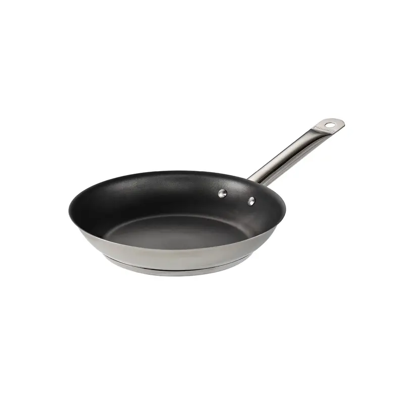 Tri-Ply Stainless Steel Fry Pan With Nonstick Interior Coating 1