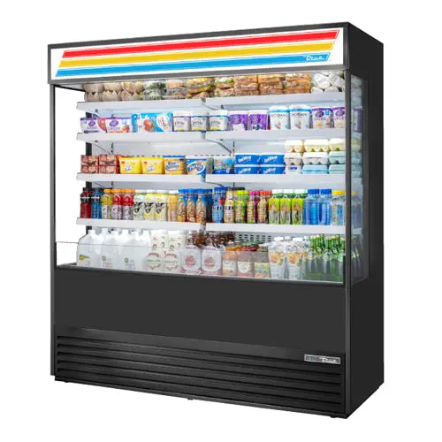 True Toam-72Gs-Hc-Tsl01 72-Inch Glass-Sided Vertical Open-Air Merchandiser With Tsl Lighting 1