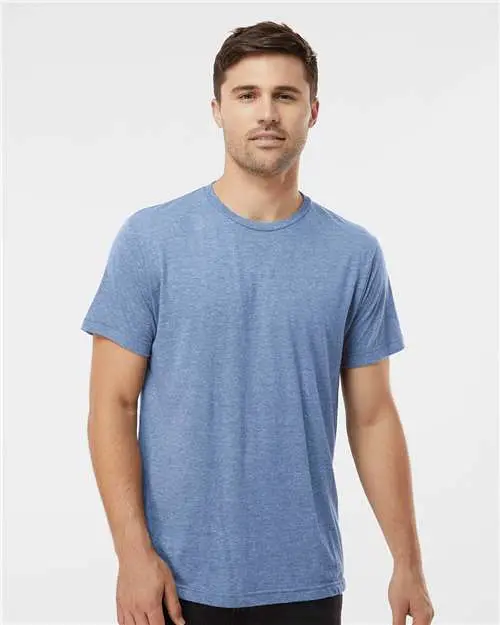 Tultex 254 Tri-Blend Crewneck T-Shirt – Soft Heathered Texture 1