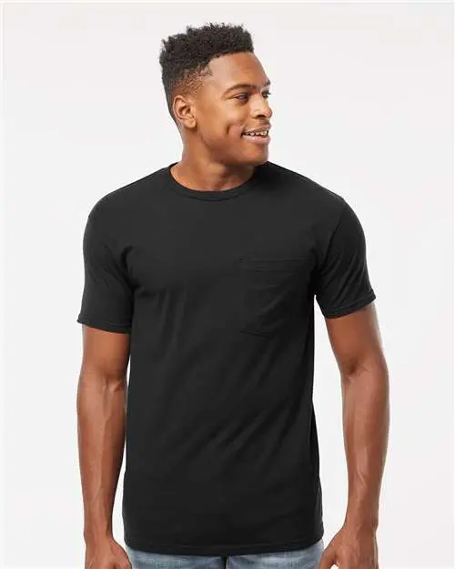 Tultex 293 Heavyweight Jersey T-Shirt With Chest Pocket 1