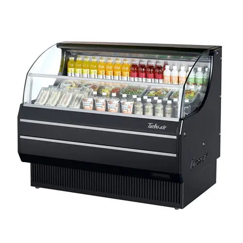 Turbo Air Tom-60Sb-N 63-Inch Slim-Line Horizontal Black Air-Curtain Display Case 1
