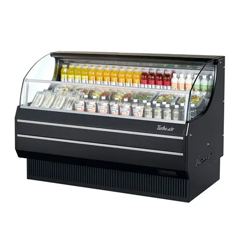 Turbo Air Tom-75Sb-N 75-Inch Slim-Line Horizontal Black Air-Curtain Display Case 1