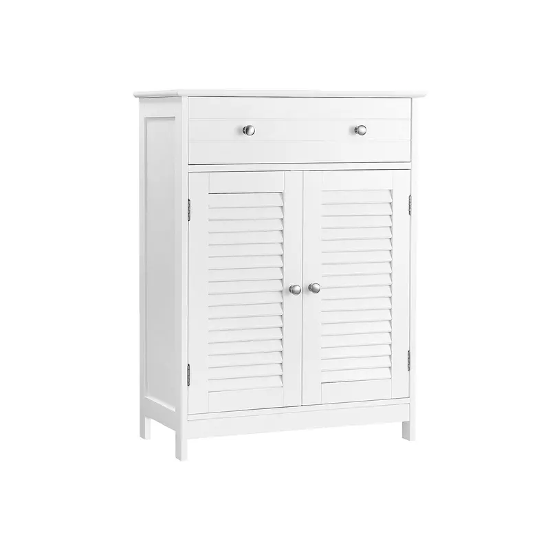 Two-Door Louvered Cabinet For Living Room Or Bedroom 1