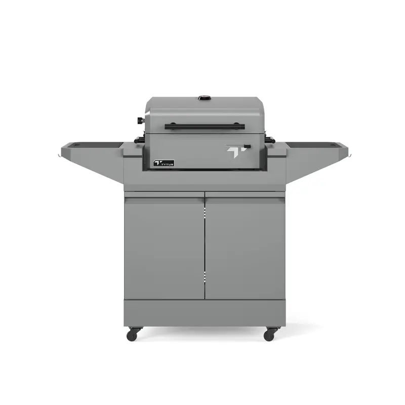 Tytus Emberwood Compact Charcoal Tabletop Grill With Prep Cart 1