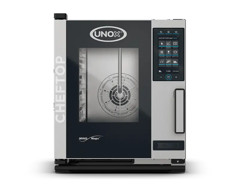 Unox Cheftop Mind.Maps Compact Electric Combi Oven – Plus Series, 5 Gn 1/1 Trays With Multi-Stage Programming (Xecc-0513-Eprm-Ms) 1