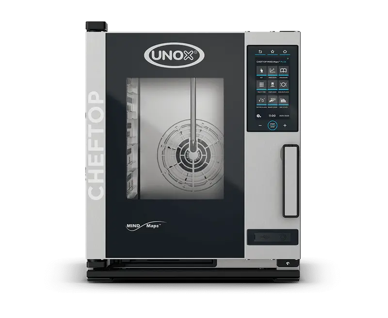 Unox Cheftop Mind.Maps Compact Electric Combi Oven – Plus Series, 5 Gn 2/3 Trays With Multi-Stage Programming (Xecc-0523-Eprm-Ms) 1