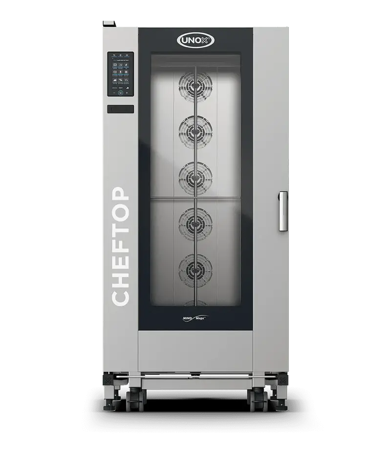 Unox Cheftop Mind.Maps Full-Size Trolley Electric Combi Oven – Plus Series, 20 Gn 2/1 Trays (Xevl-2021-Yprs) 1