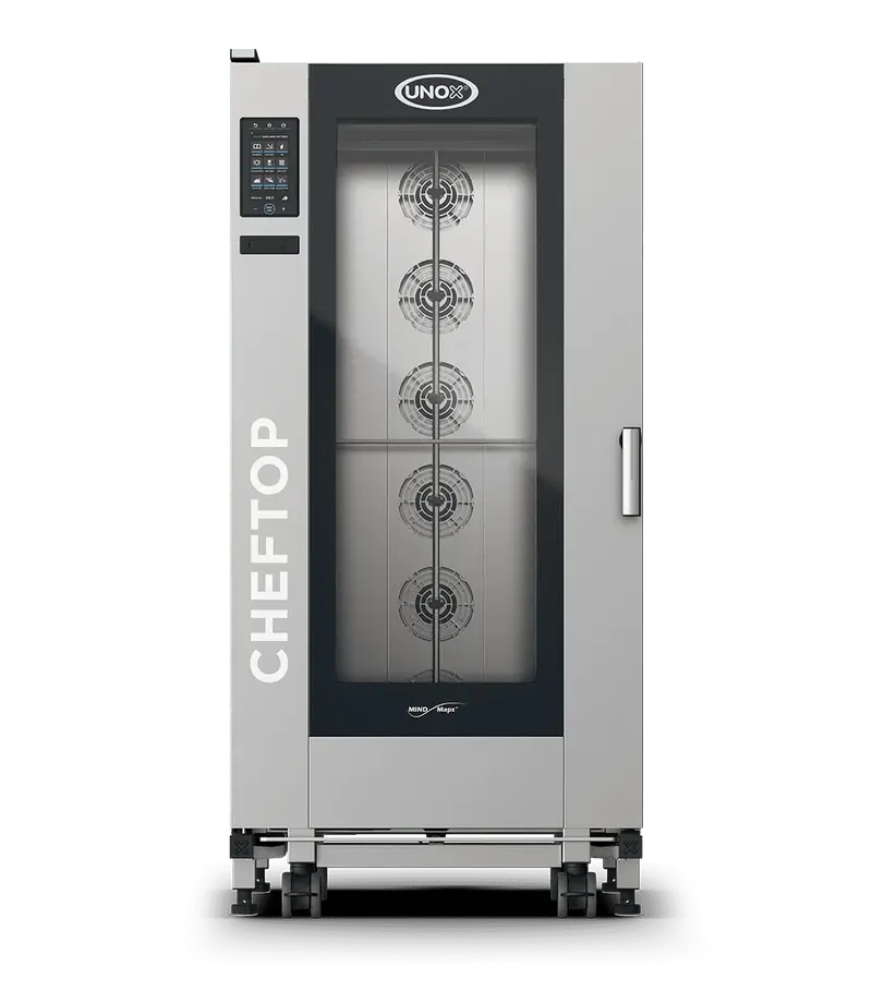 Unox Cheftop Mind.Maps Full-Size Trolley Gas Combi Oven – Plus Series, 20 Gn 1/1 Trays (Xevl-2011-Gprs) 1