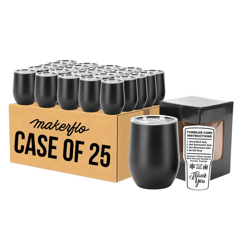 Vacuum-Insulated 12 Oz Stainless Steel Wine Tumbler 11
