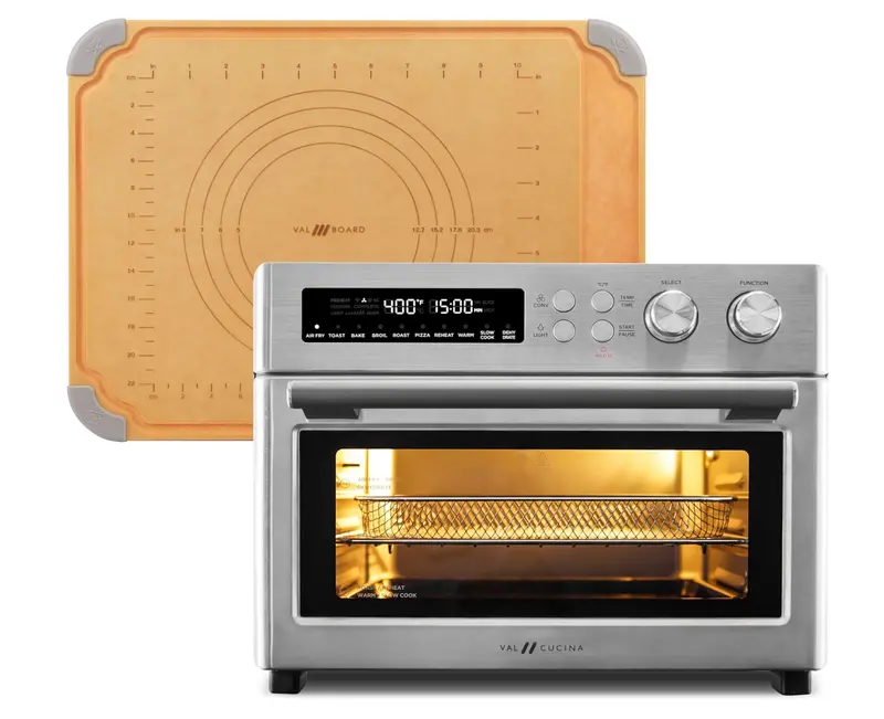 Val Cucina Air Fryer Toaster Oven With Stainless Steel Pastry Cutting Board 1