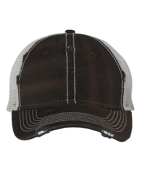 Valucap 3150 Dirty-Washed Mesh-Back Trucker Cap – Distressed Look 1