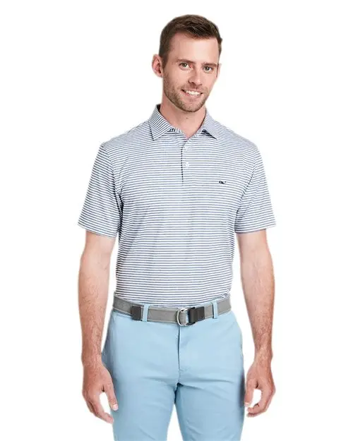 Vineyard Vines Men'S Heathered Winstead Sankaty Polo – Textured Knit, Relaxed Fit (G011145) 1