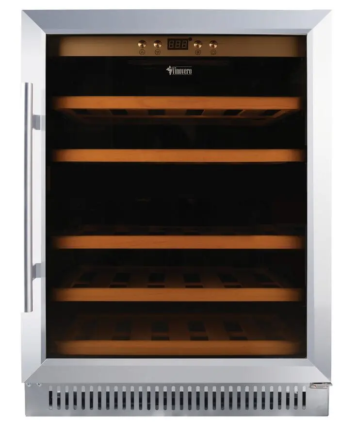 Vinovero 23" Single-Zone Wine Cooler – 51-Bottle Capacity, Stainless Steel Door 1