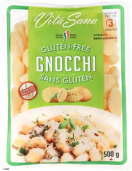 Vita Sana Gluten-Free Potato Gnocchi – 500G Authentic Italian Pasta Made With Fresh Potatoes 1