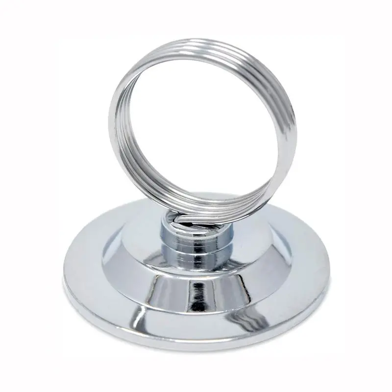 Weighted Menu Holder With 2.5-Inch Ring Clip – Chrome-Finished Tabletop Display 1