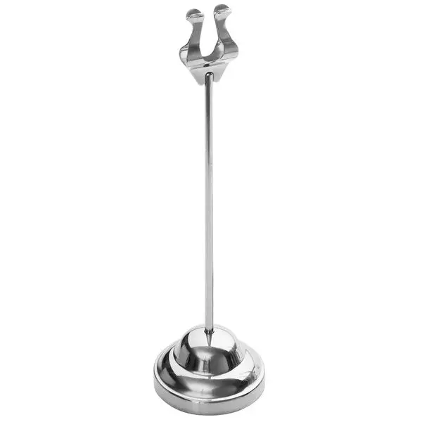 Weighted Stainless Steel Harp-Style Restaurant Card Holder 1
