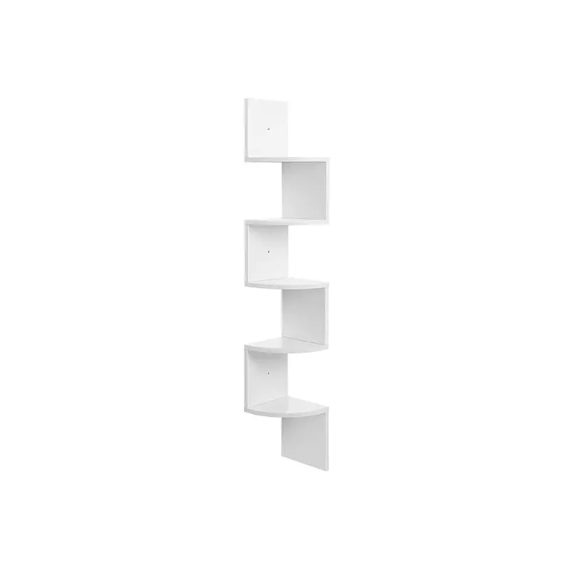 White Corner-Mounted Wall Shelf For Tight Spaces 1