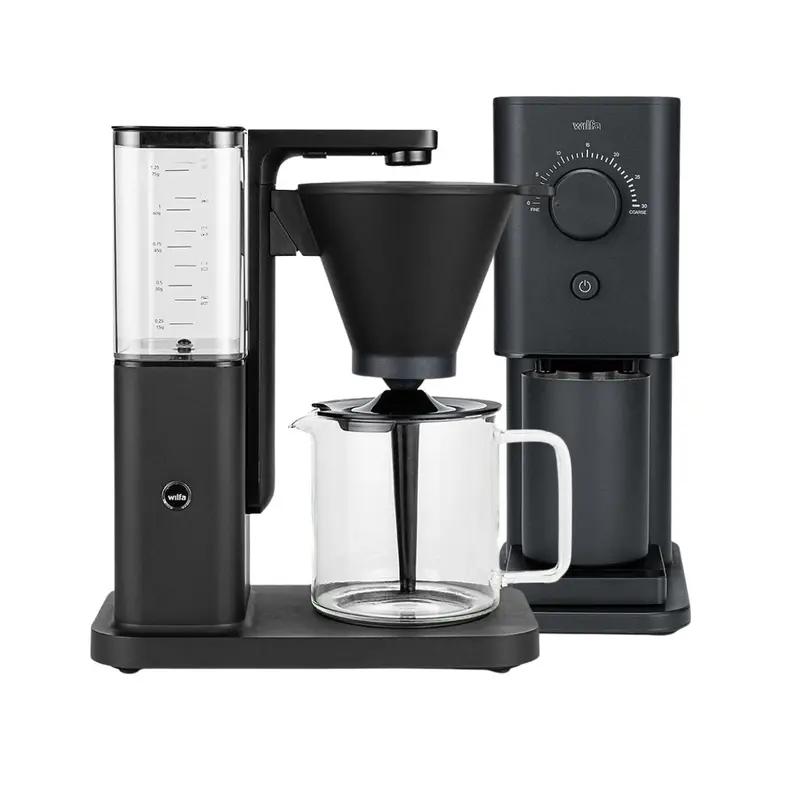 Wilfa Zense Black Coffee Maker And Standard Zense Grinder Set 1