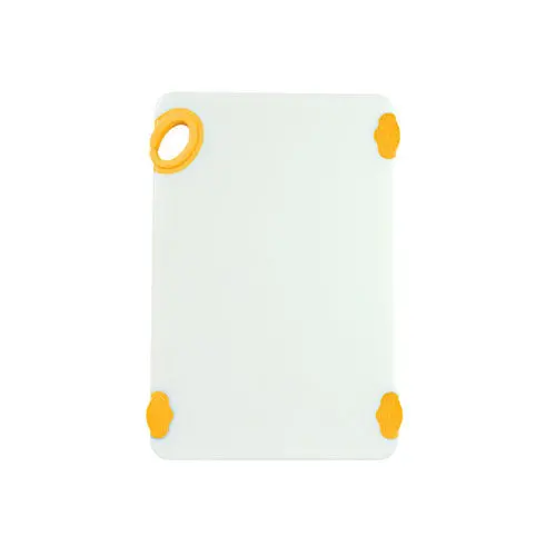 Winco 18" X 24" Yellow Color-Coded Plastic Cutting Board With Hanging Hook - Cbn-1824Yl 1