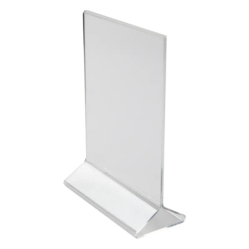 Winco Atch-57 Slim Double-Sided Clear Acrylic Menu Holder (5" X 7") 1