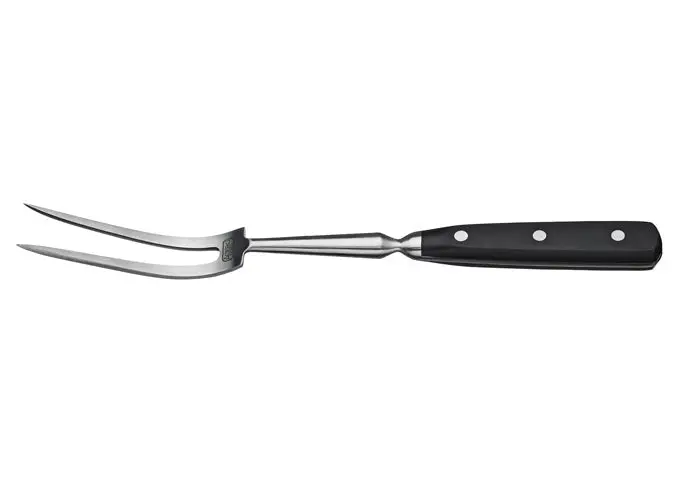 Winco Kfp-140 14-Inch Curved Stainless Steel Cooking Fork 1