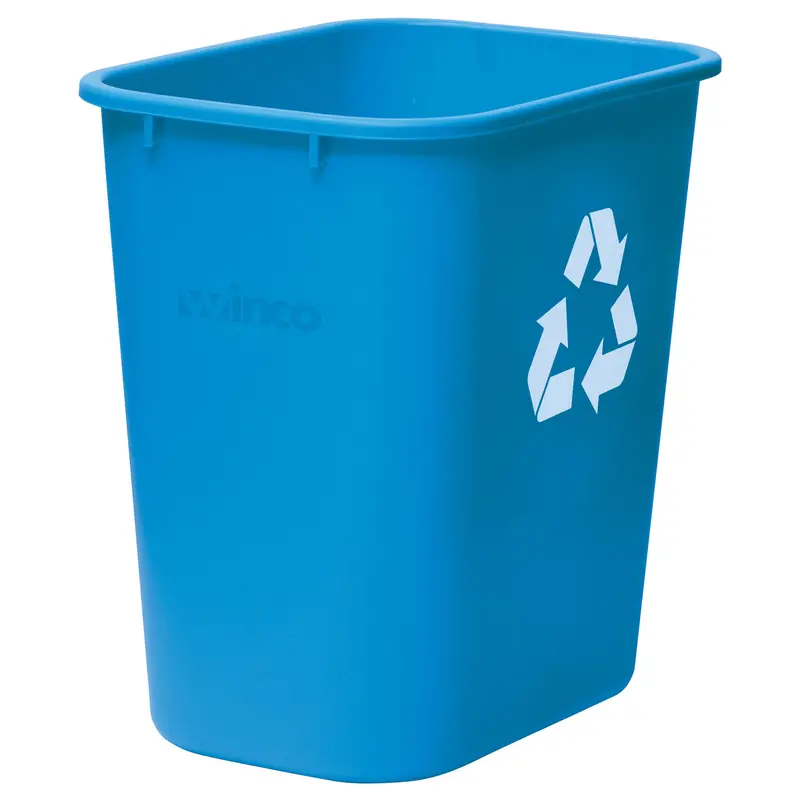 Winco Pwr-28L Recycling Bin – 28-Quart Blue Waste Container For Sorting 1