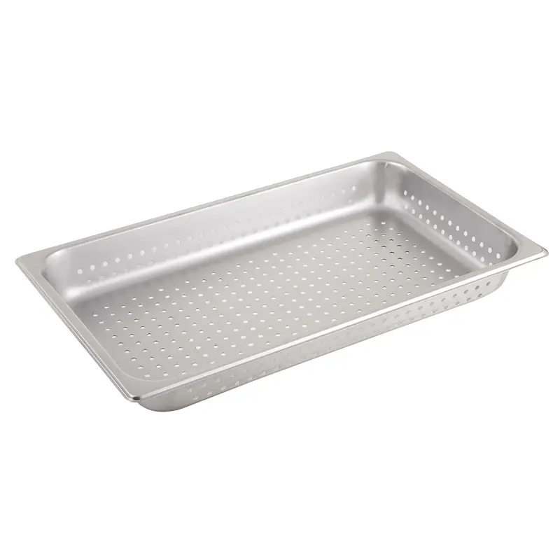 Winco Spfp2 Full-Size Perforated Steam Pan – 25-Gauge Stainless Steel, 2.5-Inch Depth For Delicate Items 1