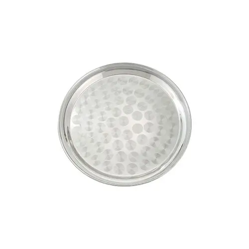 Winco Strs-16 16-Inch Swirl-Design Stainless Steel Serving Tray 1