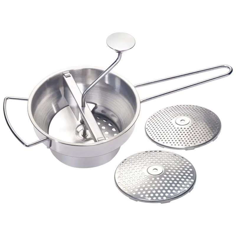 Winco Svm-3 2-Quart Stainless Steel Food Mill – Manual Pureeing Tool For Smooth Consistency 1
