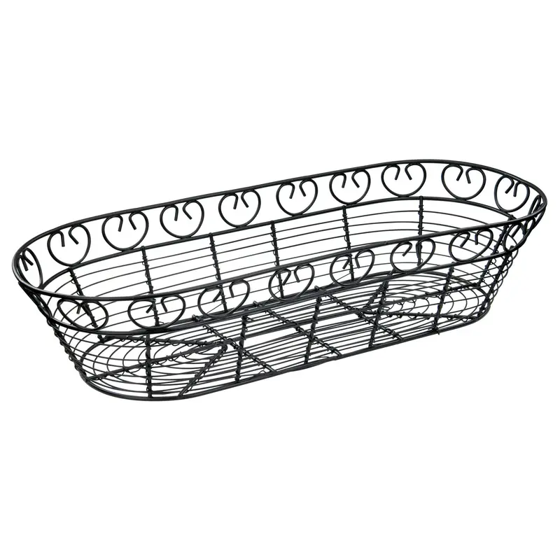 Winco Wbkg-15 Oval-Shaped Wire Serving Basket – 15 Inches Long 1