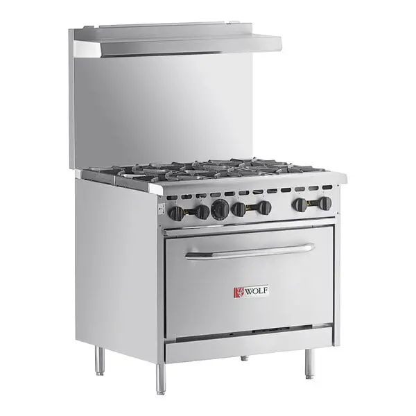 Wolf Wx-36Bn 36-Inch Natural Gas Range With Six Open Burners And Built-In Standard Oven 1