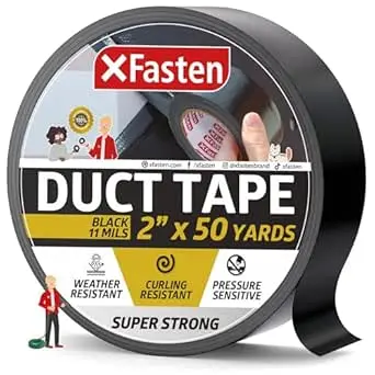 Xfasten Heavy-Duty Black Duct Tape – 3" × 30 Yards, Waterproof & All-Weather Adhesive 2