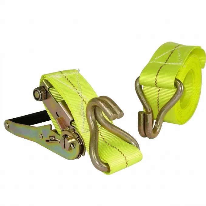 Yellow 2-Inch X 20-Foot J-Hook Ratchet Strap – 5000-Lb Load Rating (Rs220) 1