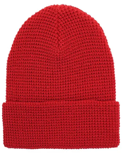 Yp Classics Waffle-Knit Beanie With Ribbed Cuff – Unisex Style 1