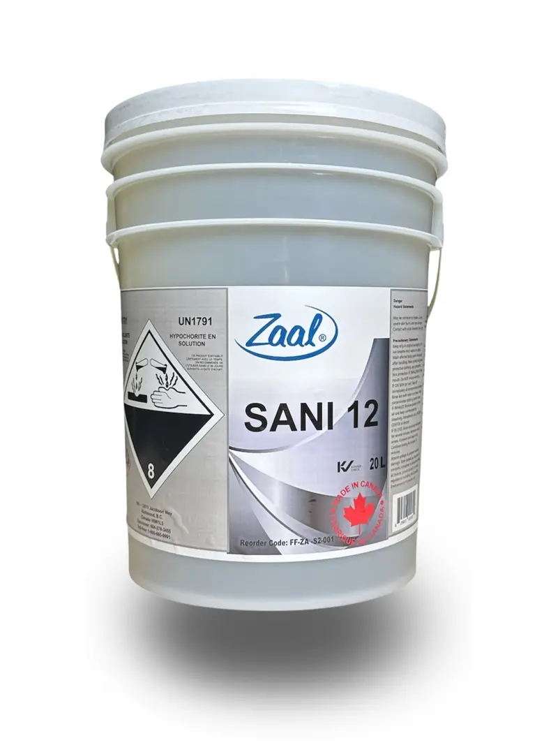 Zaal Sani12% Warewash Sanitizer Solution 1
